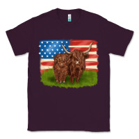 Plum American cows Classic Tee - MaliasSmallBusiness