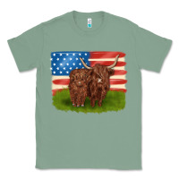 Sage American cows Classic Tee - MaliasSmallBusiness