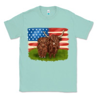 Seafoam American cows Classic Tee - MaliasSmallBusiness