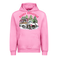 Fuchsia Pink merry christmas gnomies Urban Hoodie - FaDigitalArtStudio