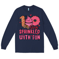 Navy 100 days sprinkled with fun Long Sleeve Tee - MaliasSmallBusiness