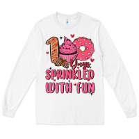 White 100 days sprinkled with fun Long Sleeve Tee - MaliasSmallBusiness