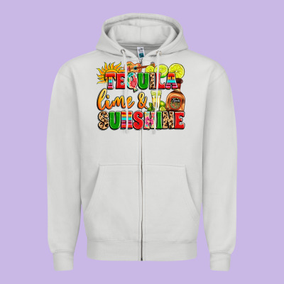 Tequila Lime And Sunshine Zipper Hoodie Designed By Lillyallendesigns