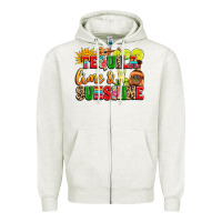 Oatmeal Heather tequila lime and sunshine Zipper Hoodie - LillyAllenDesigns