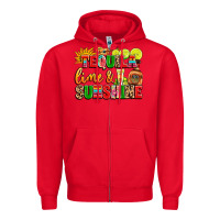 Red tequila lime and sunshine Zipper Hoodie - LillyAllenDesigns