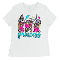 White bmx princess Ladies Tee - Zillion Design Studio