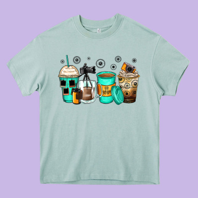 Photography Coffee Cups Heavy Core Tee Designed By Zillion Design Studio