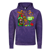 Cloud Purple mexican tequila margarita and maracas Vintage Hoodie - AdoDesignShop