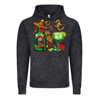 Vintage Black mexican tequila margarita and maracas Vintage Hoodie - AdoDesignShop