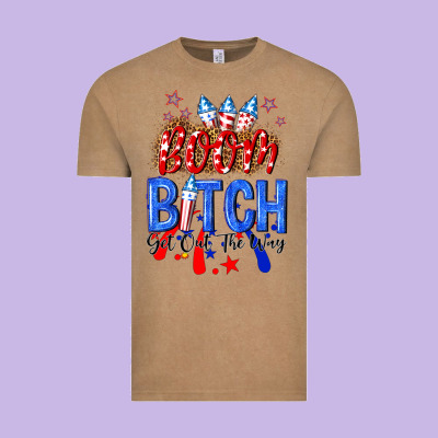 Boom Bitch Get Out The Way Vintage Tee Designed By Nancycooperartshop