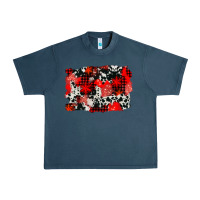 Midnight Navy western red cowhide winter background Urban Heavy Tee - AdoDesignShop