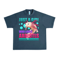 Midnight Navy just a girl who loves axolotls Urban Heavy Tee - Jasminsmagicworld