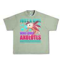 Oil Green just a girl who loves axolotls Urban Heavy Tee - Jasminsmagicworld