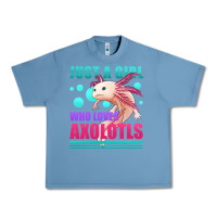 Pebble Blue just a girl who loves axolotls Urban Heavy Tee - Jasminsmagicworld