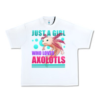 White just a girl who loves axolotls Urban Heavy Tee - Jasminsmagicworld