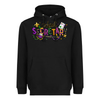 Black mardi gras school secretary Heavyweight Hoodie - texasbilliewilder