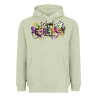 Matcha mardi gras school secretary Heavyweight Hoodie - texasbilliewilder