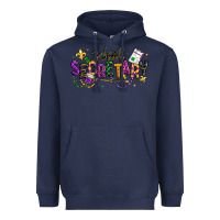 Navy mardi gras school secretary Heavyweight Hoodie - texasbilliewilder