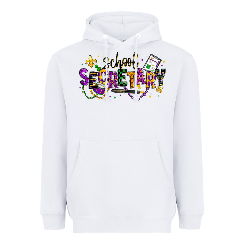 Mardi Gras School Secretary Heavyweight Hoodie by texasbilliewilder | Teevron