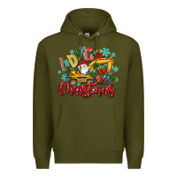 Army Green i dig christmas Premium Hoodie - texasbilliewilder