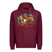 Burgundy i dig christmas Premium Hoodie - texasbilliewilder