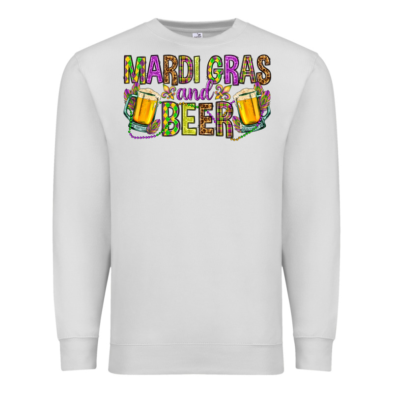 Mardi Gras And Beer Premium Sweatshirt by NancyCooperArtShop | Teevron