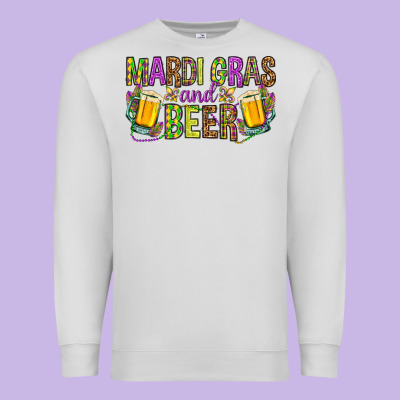 Mardi Gras And Beer Premium Sweatshirt Designed By Nancycooperartshop