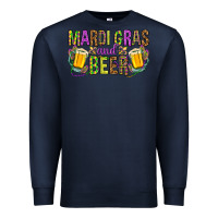 Navy Mardi Gras and beer Premium Sweatshirt - NancyCooperArtShop