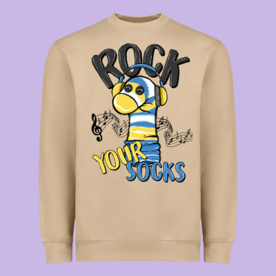 Rock Your Heavyweight Sweatshirt Designed By Maliassmallbusiness