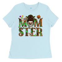 Baby Blue Momster Ladies Tee - texasbilliewilder