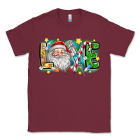 Burgundy Love Santa Classic Tee - CowhideDigitalArt