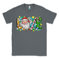Charcoal Heather Love Santa Classic Tee - CowhideDigitalArt