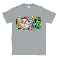 Heather Grey Love Santa Classic Tee - CowhideDigitalArt