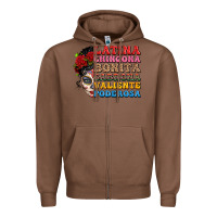 Chestnut mexican sugar skull latina chingona bonita Zipper Hoodie - LillyAllenDesigns
