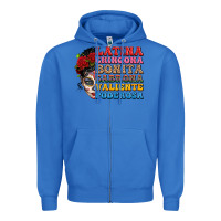 True Royal mexican sugar skull latina chingona bonita Zipper Hoodie - LillyAllenDesigns