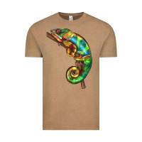 Chameleon Lizard Illustrations Vintage Tee | Teevron