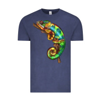 Vintage Denim Chameleon Lizard Illustrations Vintage Tee - LillyAllenDesigns