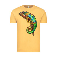 Vintage Mustard Chameleon Lizard Illustrations Vintage Tee - LillyAllenDesigns