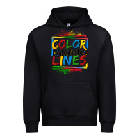 Black color outside the lines autism Urban Hoodie - OliviaCreatesArt