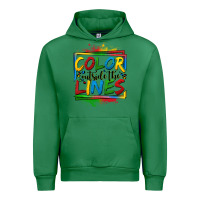 Emerald color outside the lines autism Urban Hoodie - OliviaCreatesArt