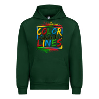 Forest Green color outside the lines autism Urban Hoodie - OliviaCreatesArt