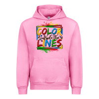 Fuchsia Pink color outside the lines autism Urban Hoodie - OliviaCreatesArt