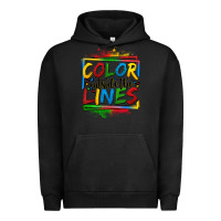 Pigment Black color outside the lines autism Urban Hoodie - OliviaCreatesArt