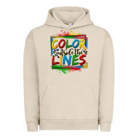 Pigment French Oak color outside the lines autism Urban Hoodie - OliviaCreatesArt