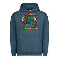 Pigment Midnight Navy color outside the lines autism Urban Hoodie - OliviaCreatesArt