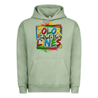 Pigment Oil Green color outside the lines autism Urban Hoodie - OliviaCreatesArt
