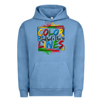 Pigment Pebble Blue color outside the lines autism Urban Hoodie - OliviaCreatesArt