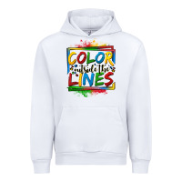 White color outside the lines autism Urban Hoodie - OliviaCreatesArt