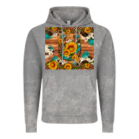 Cloud Rock sunflower gemstone leopard cowhide horseshoe Vintage Hoodie - Artiststas