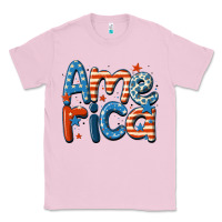Bubblegum Pink america Classic Tee - MaliasSmallBusiness